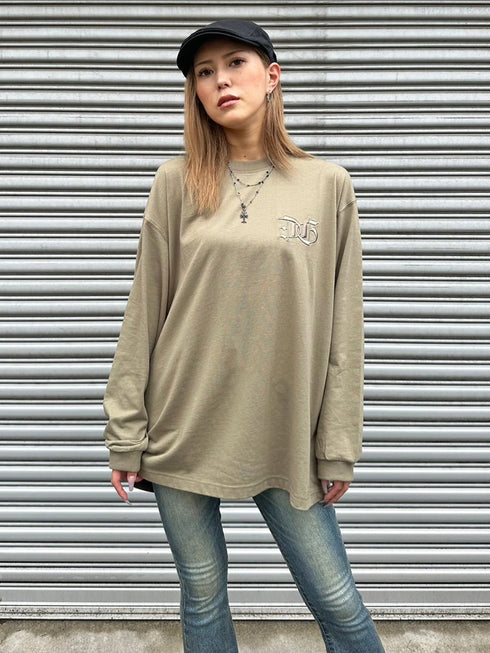 BIG刺繍ユニセックスロンT